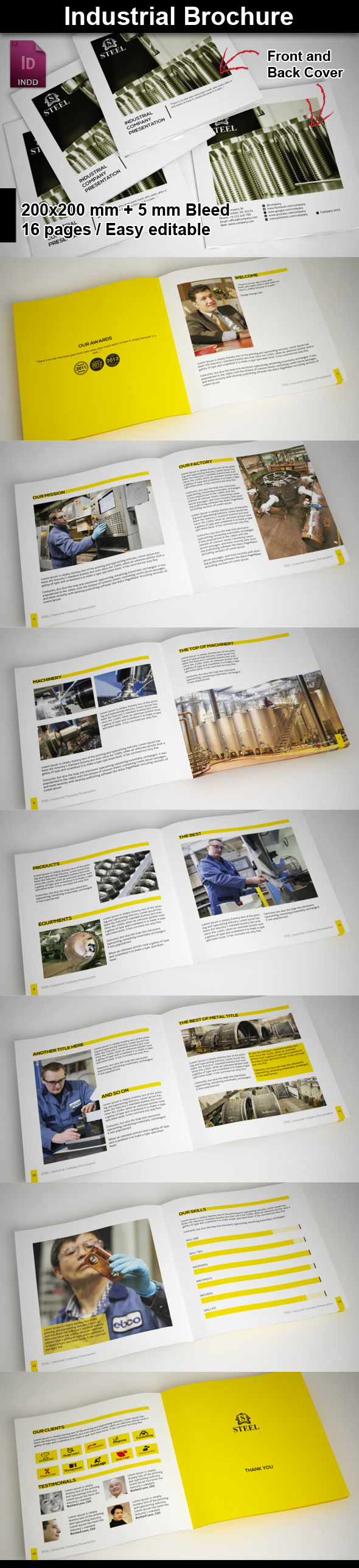 Industrial InDesign Brochure Template