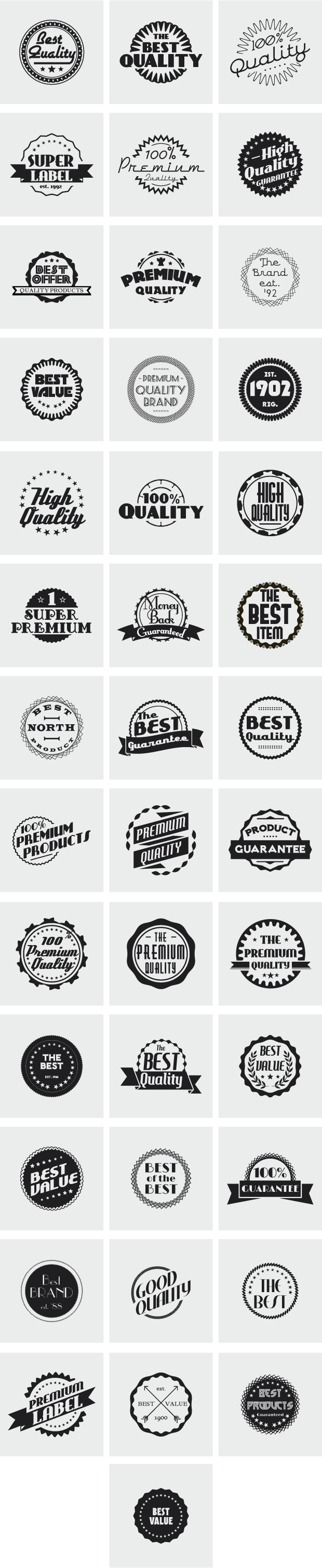 40 Premium Vector Badges