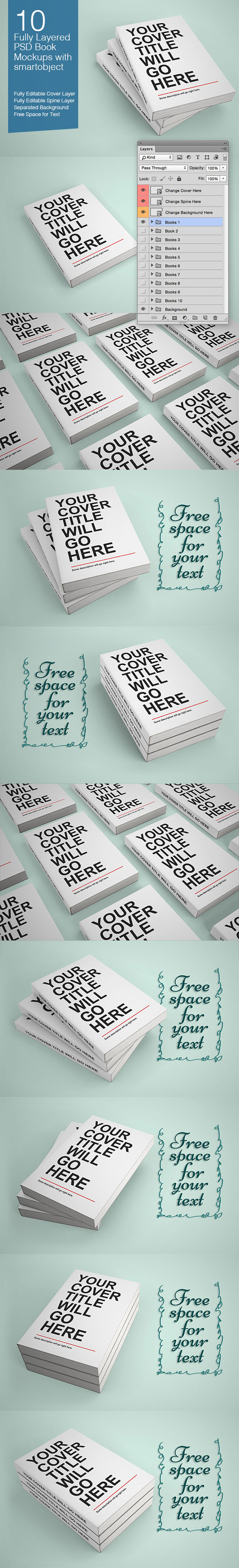 Editable PSD Book Mockups