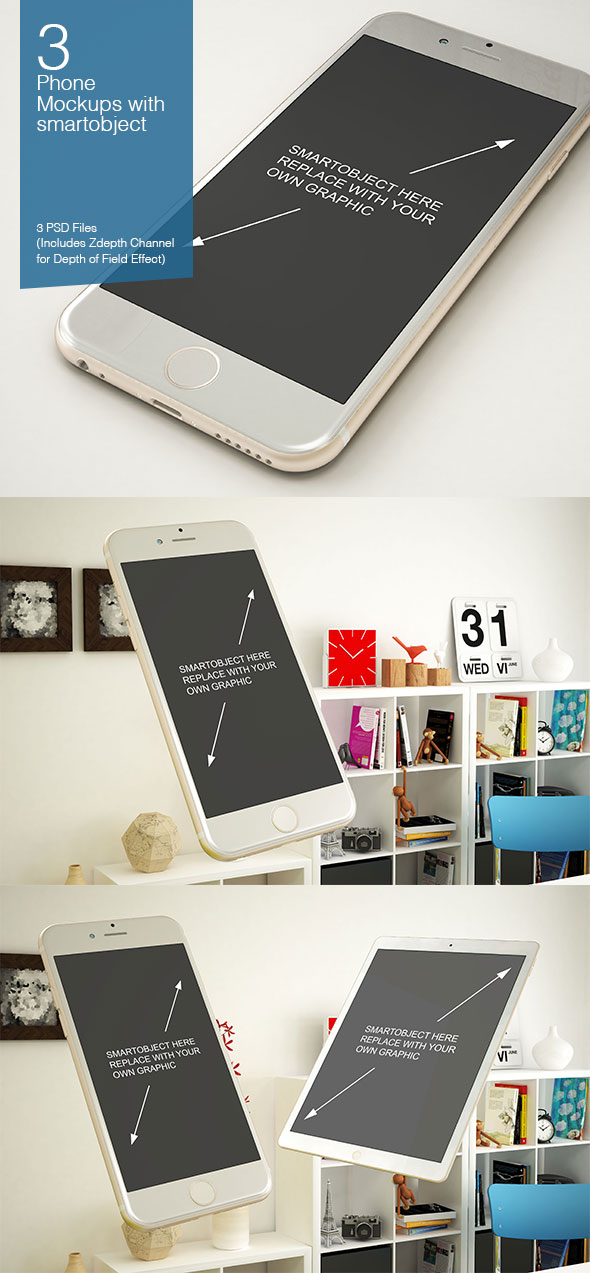 iPhone 6s PSD Mock-up Templates