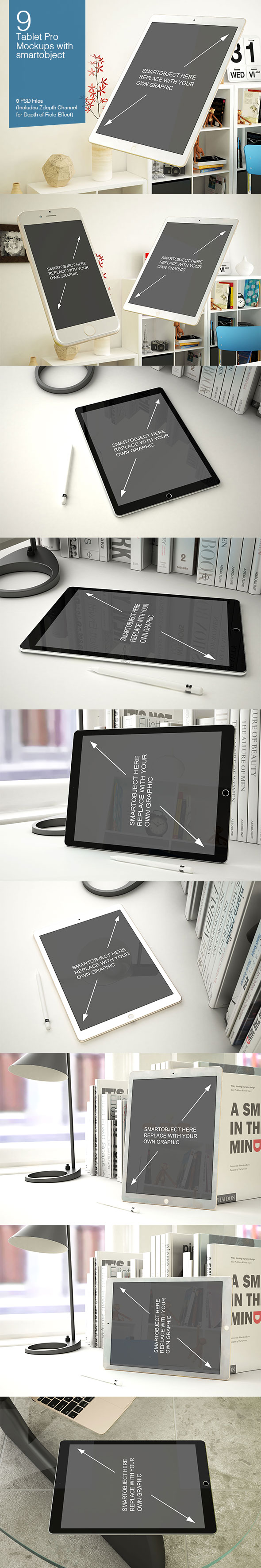 iPad Pro Tablet PSD Mock-up templates